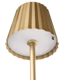 Best Beliani Lampada da tavolo senza fili a LED ABARO con dimmer Metallo Oro