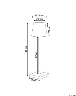 Best Beliani Lampada da tavolo senza fili a LED ABARO con dimmer Metallo Oro