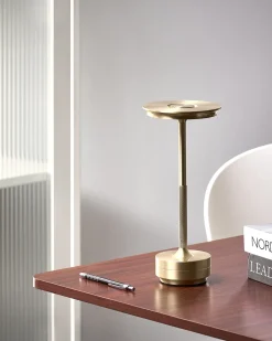 Online Beliani Lampada da tavolo senza fili a LED MAGO con dimmer Metallo Oro