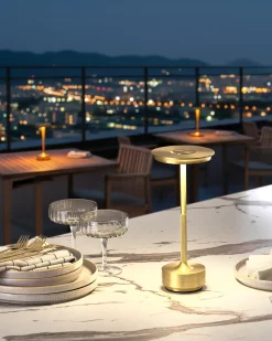 Online Beliani Lampada da tavolo senza fili a LED MAGO con dimmer Metallo Oro