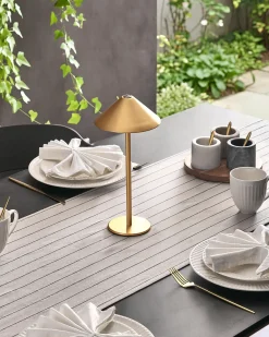 Clearance Beliani Lampada da tavolo senza fili a LED MODJO con dimmer Metallo Oro