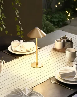 Clearance Beliani Lampada da tavolo senza fili a LED MODJO con dimmer Metallo Oro