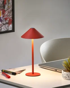 Discount Beliani Lampada da tavolo senza fili a LED MODJO con dimmer Metallo Rosso
