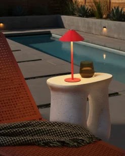 Discount Beliani Lampada da tavolo senza fili a LED MODJO con dimmer Metallo Rosso