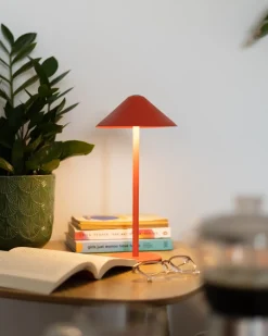 Discount Beliani Lampada da tavolo senza fili a LED MODJO con dimmer Metallo Rosso