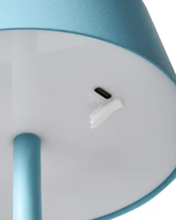 Discount Beliani Lampada da tavolo senza fili a LED GUDER con dimmer Metallo Blu