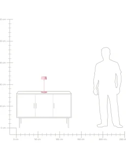 Online Beliani Lampada da tavolo senza fili a LED GUDER con dimmer Metallo Rosa