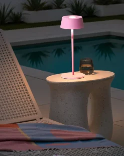 Online Beliani Lampada da tavolo senza fili a LED GUDER con dimmer Metallo Rosa
