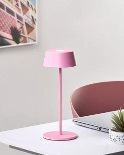 Online Beliani Lampada da tavolo senza fili a LED GUDER con dimmer Metallo Rosa