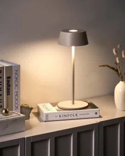 Sale Beliani Lampada da tavolo senza fili a LED GUDER con dimmer Metallo Beige