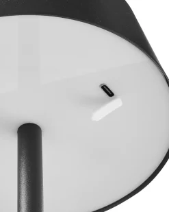 Beliani Lampada da tavolo senza fili a LED GUDER con dimmer Metallo Nero