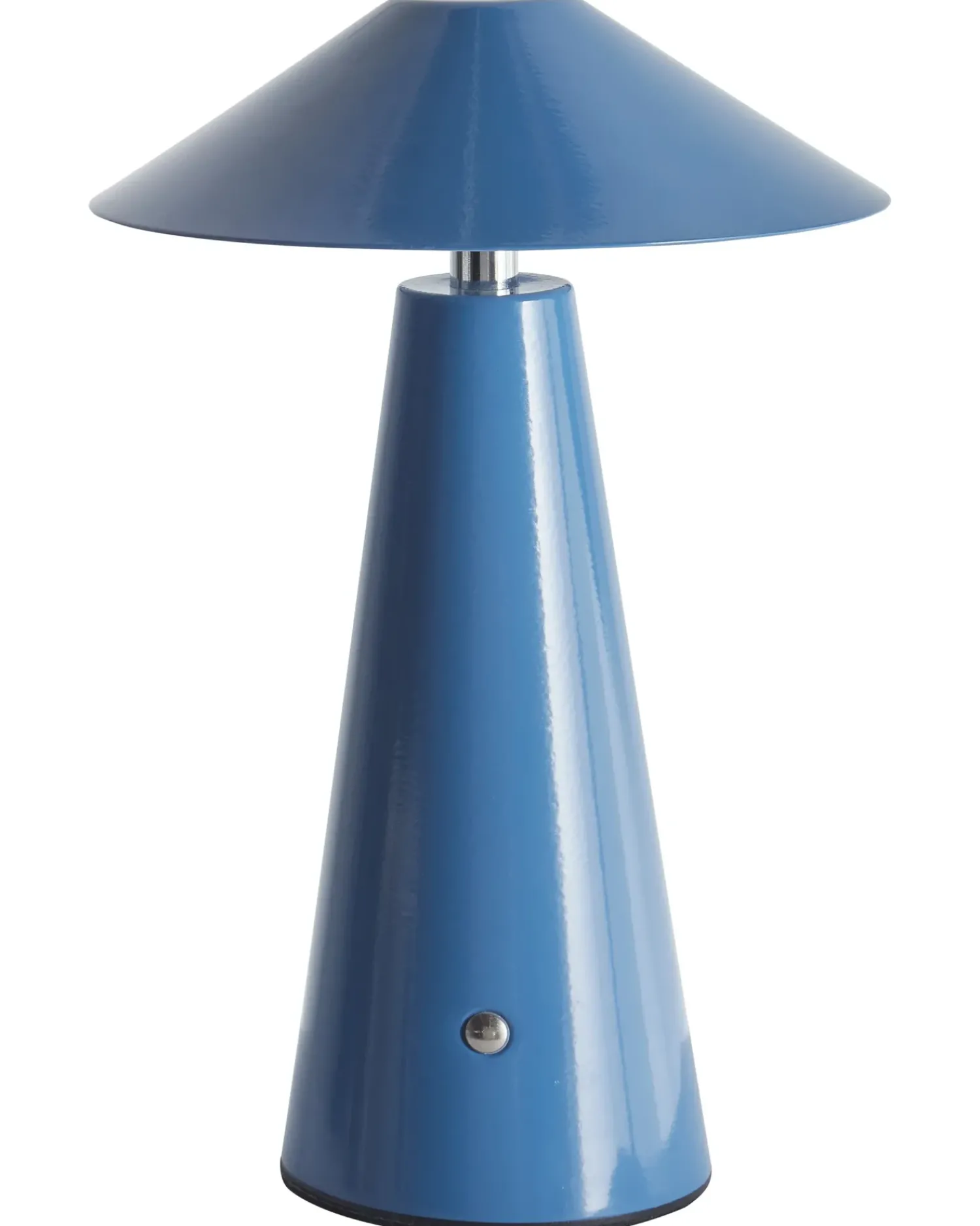 Sale Beliani Lampada da tavolo senza fili a LED APAYAO con dimmer Metallo Blu Argento Bianco Blu Nero
