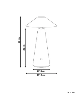 Sale Beliani Lampada da tavolo senza fili a LED APAYAO con dimmer Metallo Blu Argento Bianco Blu Nero