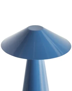 Sale Beliani Lampada da tavolo senza fili a LED APAYAO con dimmer Metallo Blu Argento Bianco Blu Nero