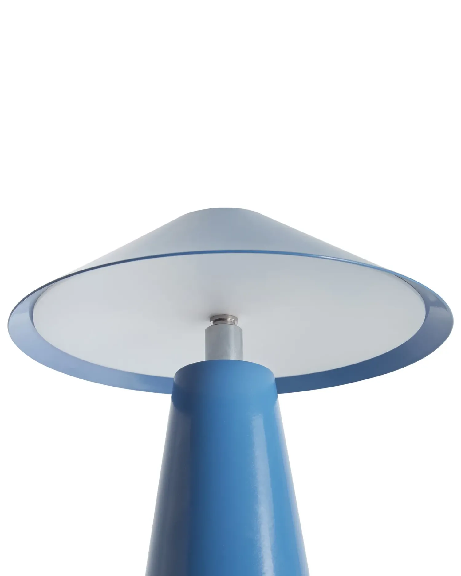 Sale Beliani Lampada da tavolo senza fili a LED APAYAO con dimmer Metallo Blu Argento Bianco Blu Nero