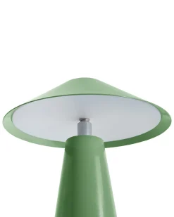 Sale Beliani Lampada da tavolo senza fili a LED APAYAO con dimmer Metallo Verde Argento Bianco Nero Verde