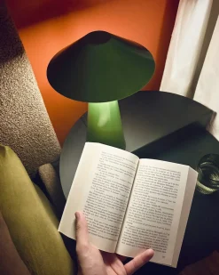Sale Beliani Lampada da tavolo senza fili a LED APAYAO con dimmer Metallo Verde Argento Bianco Nero Verde