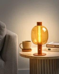 Sale Beliani Lampada da tavolo senza fili a LED PULANGI con dimmer Metallo Marrone