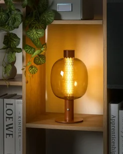 Sale Beliani Lampada da tavolo senza fili a LED PULANGI con dimmer Metallo Marrone