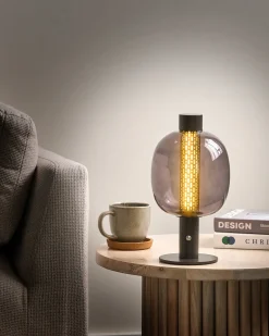 Sale Beliani Lampada da tavolo senza fili a LED PULANGI con dimmer Metallo Nero