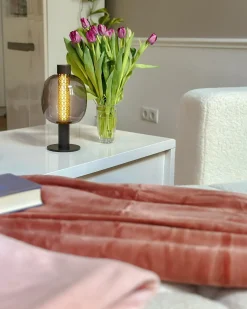 Sale Beliani Lampada da tavolo senza fili a LED PULANGI con dimmer Metallo Nero