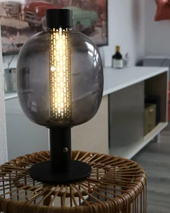 Sale Beliani Lampada da tavolo senza fili a LED PULANGI con dimmer Metallo Nero