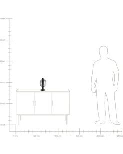 Sale Beliani Lampada da tavolo senza fili a LED PULANGI con dimmer Metallo Nero
