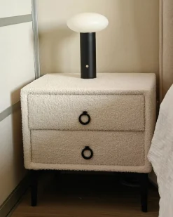 Discount Beliani Lampada da tavolo senza fili a LED BUAYAN con dimmer Metallo Nero Bianco Nero