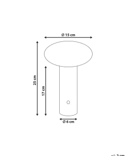Discount Beliani Lampada da tavolo senza fili a LED BUAYAN con dimmer Metallo Nero Bianco Nero