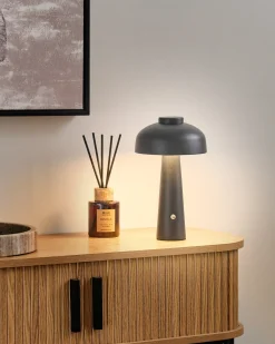 Best Beliani Lampada da tavolo senza fili a LED AGUSAN con dimmer Metallo Nero Bianco Nero