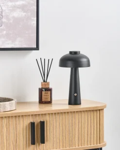 Best Beliani Lampada da tavolo senza fili a LED AGUSAN con dimmer Metallo Nero Bianco Nero