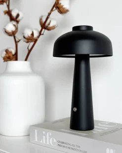 Best Beliani Lampada da tavolo senza fili a LED AGUSAN con dimmer Metallo Nero Bianco Nero