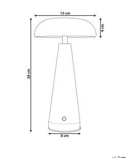 Discount Beliani Lampada da tavolo senza fili a LED BOCONO con dimmer Metallo Bianco