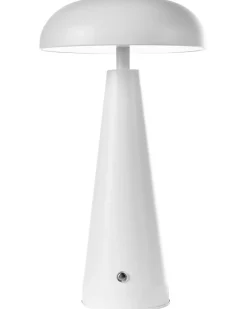 Discount Beliani Lampada da tavolo senza fili a LED BOCONO con dimmer Metallo Bianco