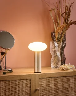 Online Beliani Lampada da tavolo senza fili a LED BUAYAN con dimmer Metallo Oro Bianco Oro