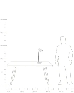 Outlet Beliani Lampada da tavolo senza fili a LED MUSCA con dimmer Bianco