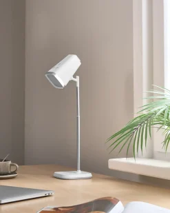 Outlet Beliani Lampada da tavolo senza fili a LED MUSCA con dimmer Bianco