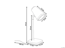 Discount Beliani Lampada da tavolo senza fili a LED MUSCA con dimmer Nero