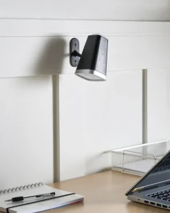 Discount Beliani Lampada da tavolo senza fili a LED MUSCA con dimmer Nero