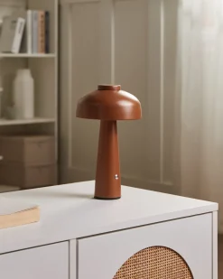 Discount Beliani Lampada da tavolo senza fili a LED AGUSAN con dimmer Metallo Marrone