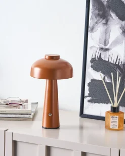 Discount Beliani Lampada da tavolo senza fili a LED AGUSAN con dimmer Metallo Marrone
