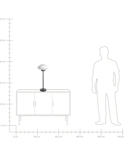 New Beliani Lampada da tavolo SIBUN Metallo Nero Bianco Nero