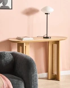 New Beliani Lampada da tavolo SIBUN Metallo Nero Bianco Nero