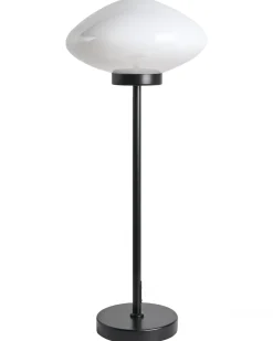 New Beliani Lampada da tavolo SIBUN Metallo Nero Bianco Nero