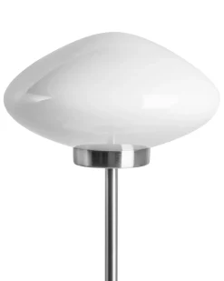 Outlet Beliani Lampada da tavolo SIBUN Metallo Argento Argento Bianco