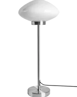 Outlet Beliani Lampada da tavolo SIBUN Metallo Argento Argento Bianco