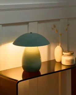 Beliani Lampada da tavolo SIGI Metallo Verde chiaro Arancione