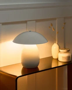 Online Beliani Lampada da tavolo SIGI Metallo Bianco