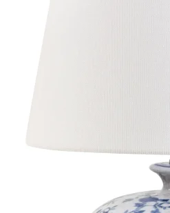 Hot Beliani Lampada da tavolo SILVES Porcellana Bianco/Blu Bianco Blu