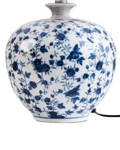 Hot Beliani Lampada da tavolo SILVES Porcellana Bianco/Blu Bianco Blu